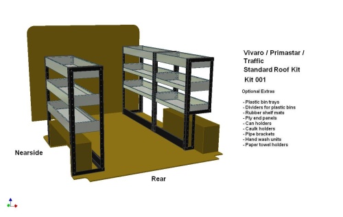 Nissan Primastar Swb Low Roof Van Shelving Kit - ZKNPSWB001SR