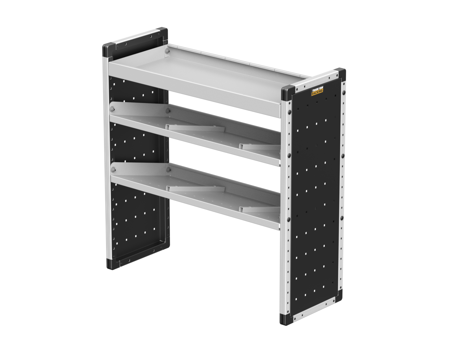 Trade Van Racking - Single Unit - 1 Straight Shelf & 2 Angled Shelves - 1000mm (w) x 1009mm (h) - TVR-204