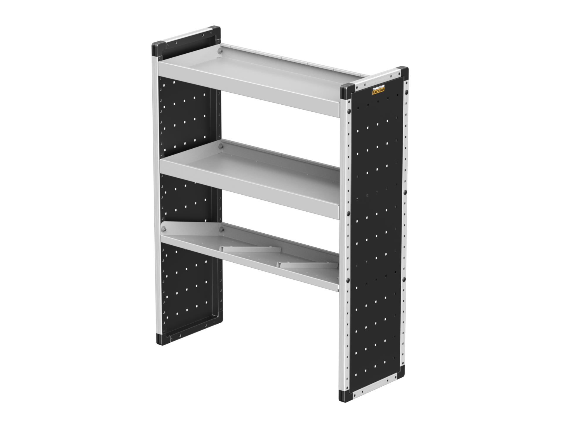 Trade Van Racking - Single Unit - 2 Straight Shelves & 1 Angled Shelf - 1000mm (w) x 1279mm (h) - TVR-503