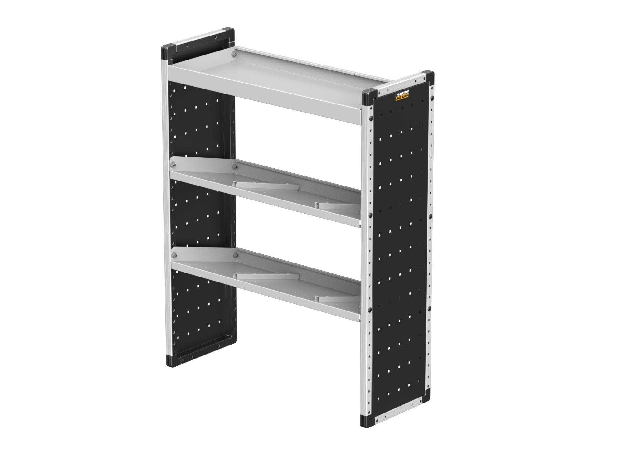 Trade Van Racking - Single Unit - 1 Straight Shelf & 2 Angled Shelves - 1000mm (w) x 1279mm (h) - TVR-504