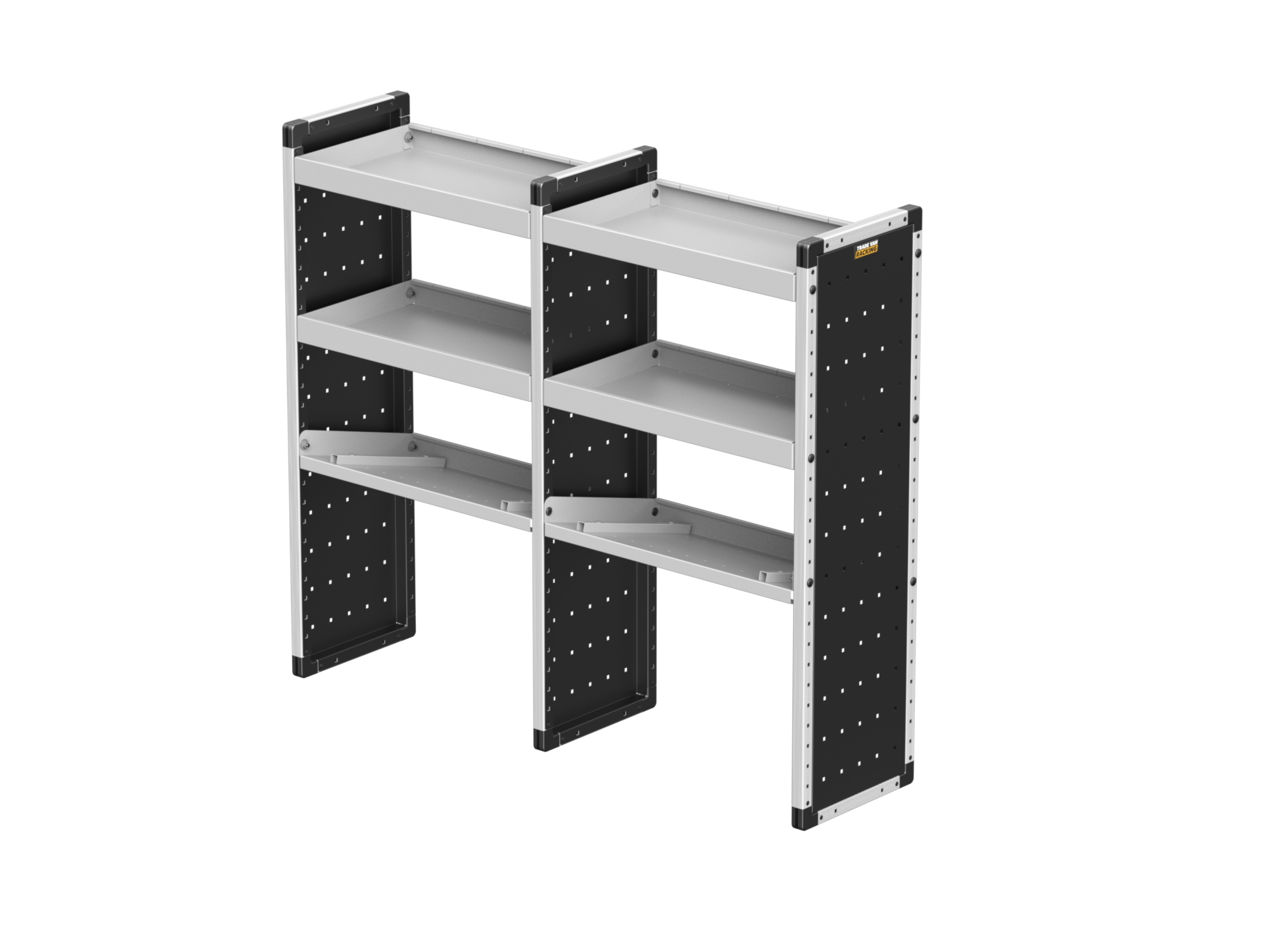 Trade Van Racking - Double Unit - 2 straight & 1 angled per bay - TVR-DBL-007