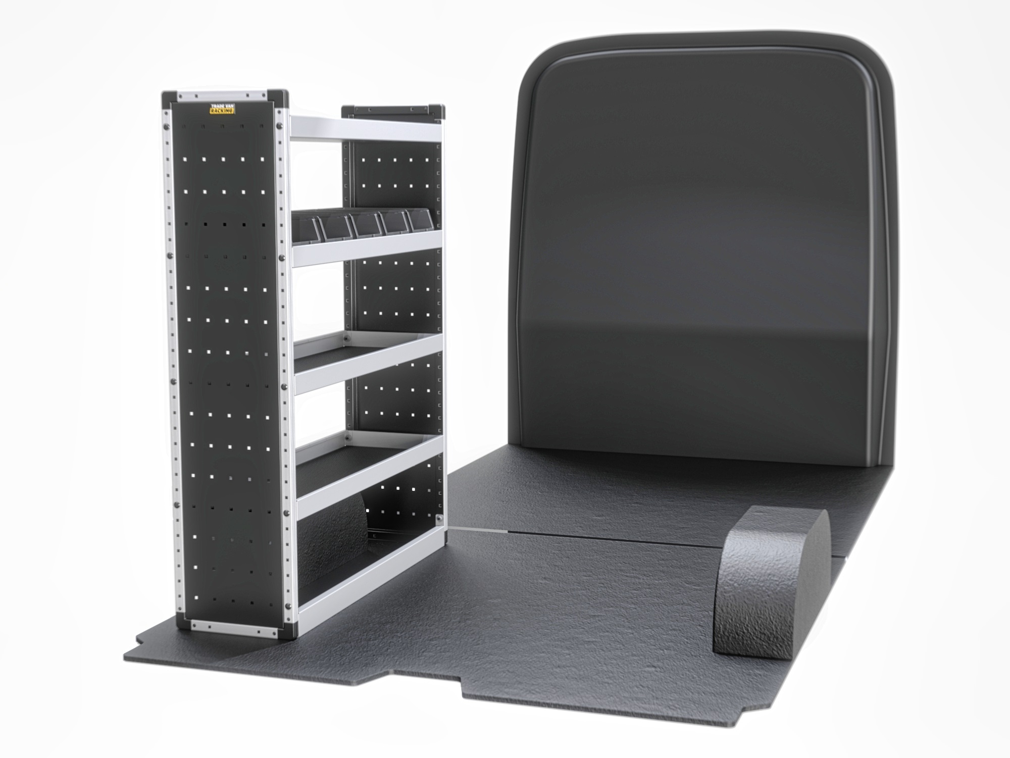 Trade Van Racking - Ford Transit 2014 On LWB High Roof (L3H3) - Silver - Passenger Side - TVR-S-013-NS