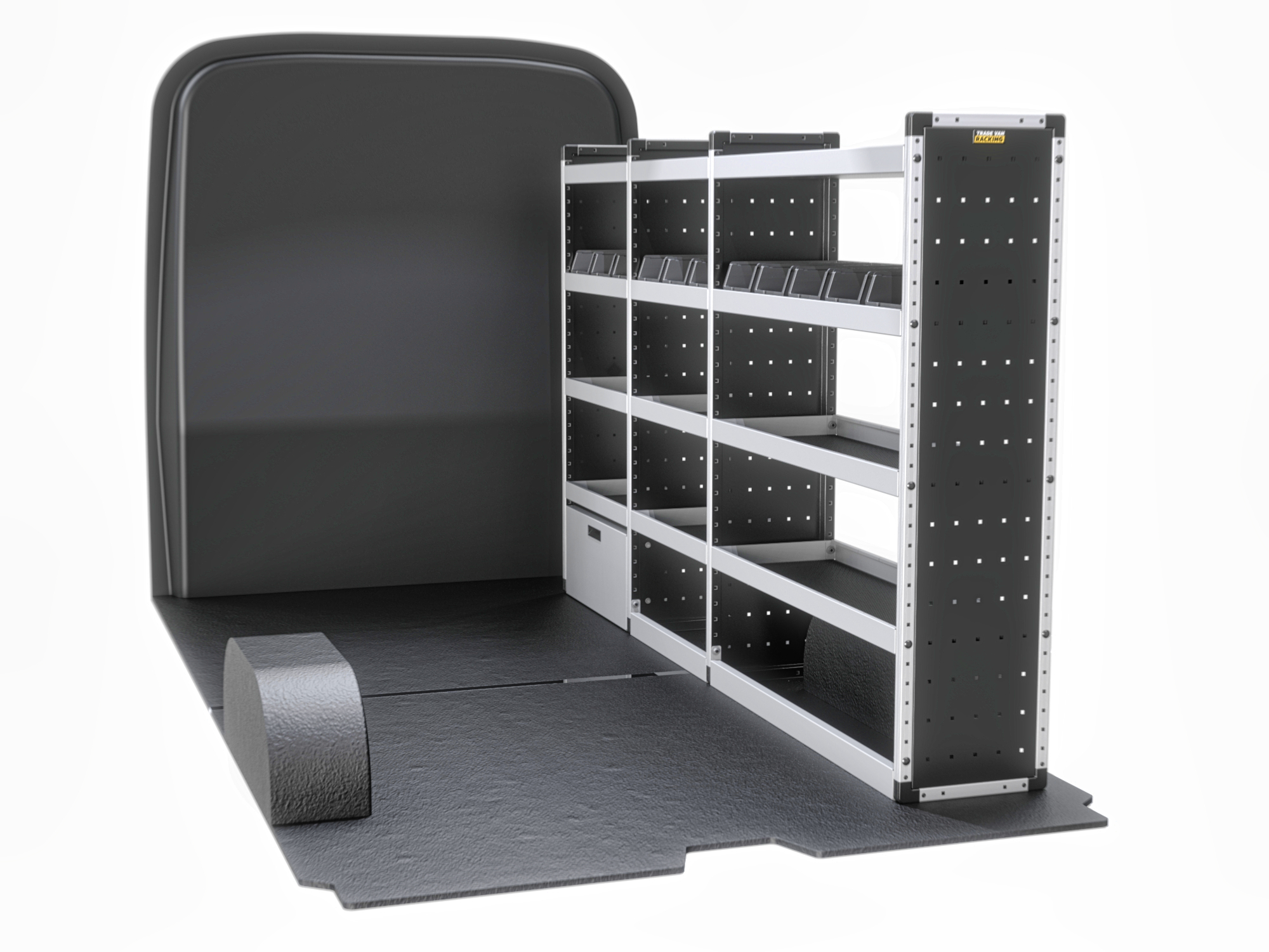 Trade Van Racking - Mercedes Sprinter 2018 On MWB High Roof (L2H2) - Silver - Drivers Side - TVR-S-014-OS